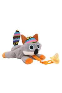 BIBA TOYS Развивающая игрушка-держатель для соски Волчонок Кала,151010см (в кор.24 шт)
