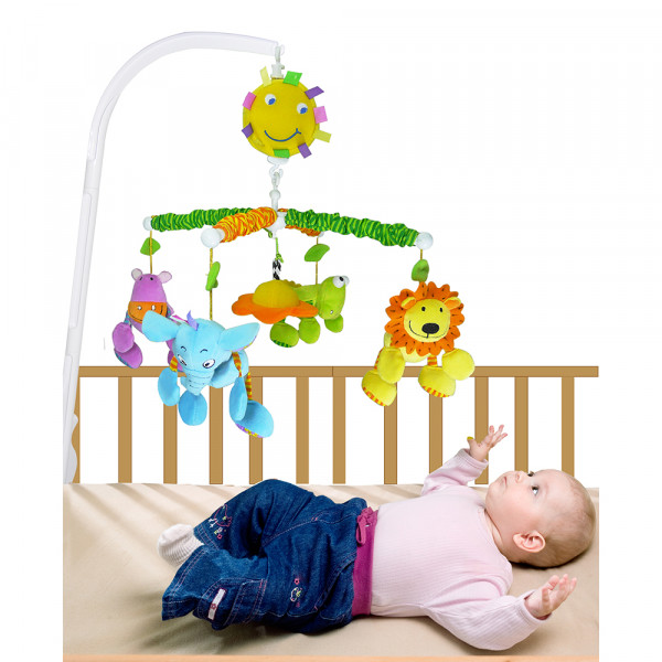 BIBA TOYS Музыкальный мобиль Мои друзья из джуглей 333370см (в кор.6шт.) BIBA TOYS Музыкальный мобиль Мои друзья из джуглей 333370см (в кор.6шт.)