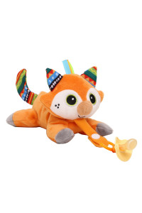 BIBA TOYS Развивающая игрушка-держатель для соски Лисенок Фрэнк,151010см  (в кор.24 шт)