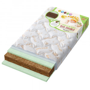 BOOM BABY Матрас "NewBaby Eco Double" 119x60x11 стёганый трикотаж "BB"