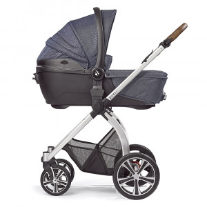 GESSLEIN/INDY Коляска 2в1 DENIM (шасси, прогулочный блок, короб, накидка на ножки), 2 места bubble