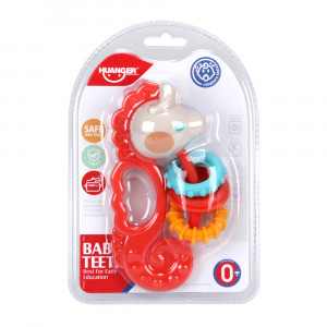 HUANGER Игрушка погремушка-прорезыватель Морской коник (в кор.96 шт.)