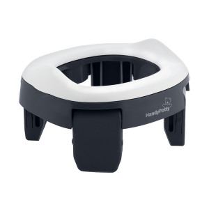 ROXY-KIDS Дорожный горшок HandyPotty в сумке /3 одноразовых пакета в комплекте Графит/Белый