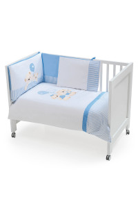 INTER BABY Комплект 5 пред. (борт,одеяло,под., навол.,подод.) OSO GLOBO AZUL, голубой, 60120 см