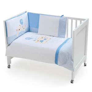 INTER BABY Комплект 5 пред. (борт,одеяло,под., навол.,подод.) OSO GLOBO AZUL, голубой, 60120 см