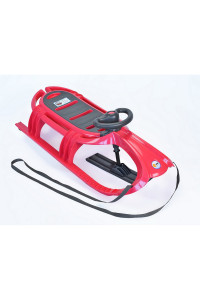 KHW Санки детские Snow Tiger de Luxe Pink/Малиновый (руль,лыжня)