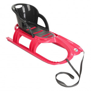 KHW Санки детские Snow Tiger Comfort  Pink/Малиновый со спинкой 2шт/уп