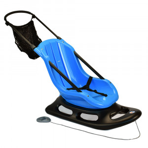 KHW Санки детские Snow Baby Fun Anthracite/Iceblue/Антрацит/Бирюзовый  с ручкой (1 шт)