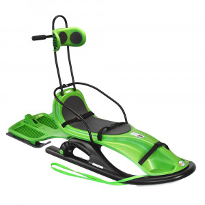 KHW Санки Snow Comfort Green/Салатовый (тормоз, спинка, прицеп)(1шт)