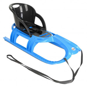 KHW Санки детские Snow Tiger Comfort Iceblue/Бирюзовый со спинкой  2шт/уп