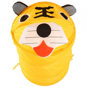 LI HSEN Корзина для игрушек ТИГРЕНОК желтый Ø36смH42см (20 шт. в кор.)