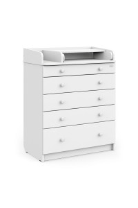 АТОН Комод  раскладной MAKS (5 ящ) Белый Аляска-белый