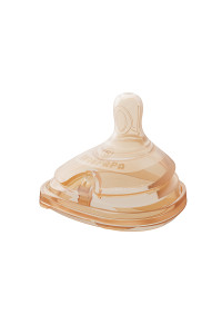 NICE PAPA Сменная соска для бутылочки 0-3м (медленный поток) (для бутылок PPSU, Silicone)