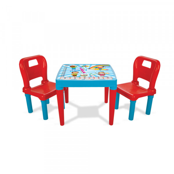 PILSAN Набор Стол+2 стула, Blue/Красно-голубой (50,5x50,5x45,5см) PILSAN Набор Стол+2 стула, Blue/Красно-голубой (50,5x50,5x45,5см)