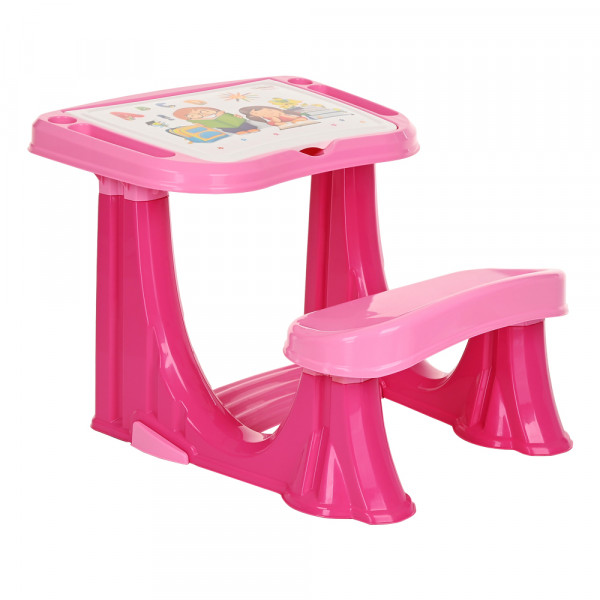PILSAN Детская парта со скамеечкой, Pink/Розовый (62x78x50см) PILSAN Детская парта со скамеечкой, Pink/Розовый (62x78x50см)