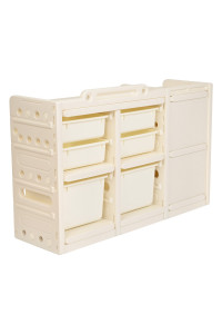 PITUSO Стеллаж для игрушек с ящиками Simple,Beige/Бежевый,107x33x70h