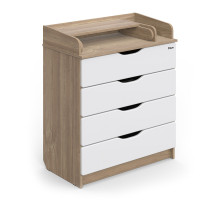 PITUSO Комод раскладной Wood/ 804 ПВХ  с шариковыми направляющими Дуб канзас, 4 ящика