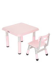 PITUSO Набор Столик со стульчиком, Pink/Розовый,60x60x48см+30x28x50см