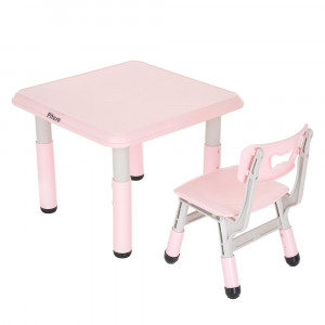 PITUSO Набор Столик со стульчиком, Pink/Розовый,60x60x48см+30x28x50см