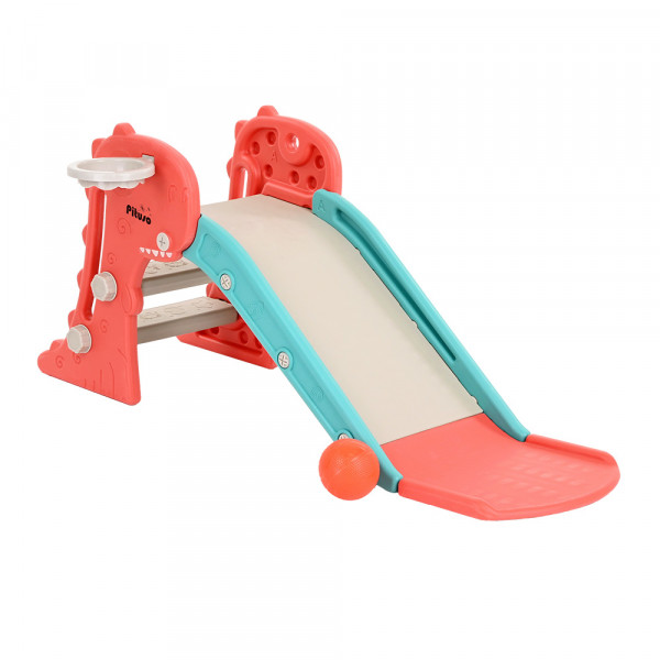 PITUSO Горка Веселый Динозаврик с баскет. кольцом Red/Красный, 118x43x54h