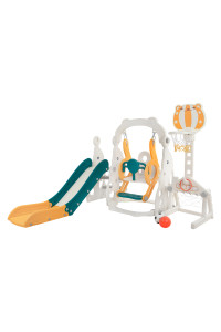PITUSO Горка-Комплекс Долфин (горка,качели,баск.кольцо,футб.ворота)Green/Зеленый/Желтый,161164106h