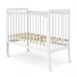 PITUSO Кровать детская TINY (лайт) автостенка/колесо Белая аляска