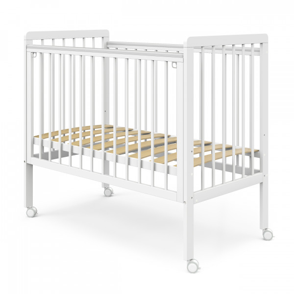 PITUSO Кровать детская TINY (лайт) автостенка/колесо Белая аляска
