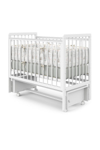 PITUSO Кровать детская TINY (оптима) маятник/колесо Белая аляска