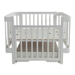 PITUSO Кровать детская + маятник/ящик/автостенка/rколесо 12060 см Olivia Белый-белый