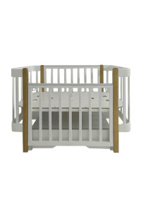 PITUSO Кровать детская + маятник/ящик/автостенка/колесо 12060 см Olivia Белый-бук