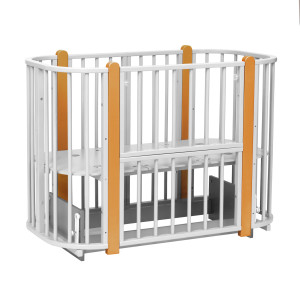 PITUSO Кровать детская + маятник 5/1 Asti съемная стенка Белый-бук