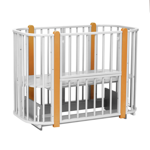 PITUSO Кровать детская + маятник 5/1 Asti съемная стенка Белый-бук