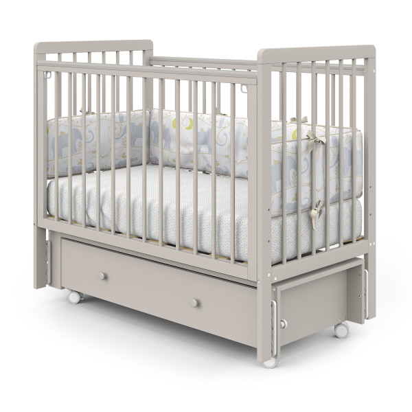 PITUSO Кровать детская TINY ящик-маятник/колесо Кашемир