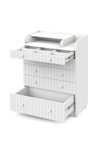 PITUSO Комод  раскладной VESTA (5 ящ) Белая аляска-Белый