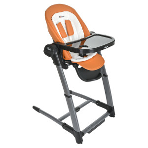 PITUSO Стул для кормления 3 в1 электрокачели/стул/бустер Triola,рама черн.,Ocher/Охра(Оранж)+ПОДАРОК