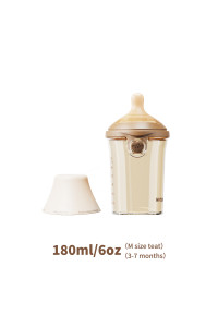 NICE PAPA Бутылочка антиколики/широкое горло 180 мл/соска 3-7 мес PPSU Brown/коричневый