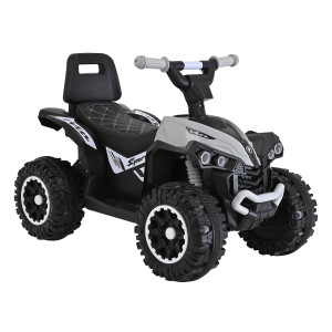 PITUSO Электроквадроцикл 491B 6V/4,5Ah,20W1,колеса пласт,свет,муз,674350см,Grey+White/Серо-белый