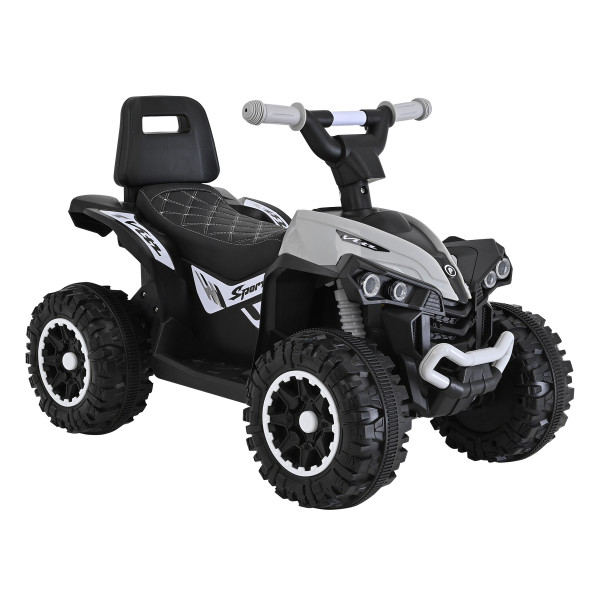 PITUSO Электроквадроцикл 491B 6V/4,5Ah,20W1,колеса пласт,свет,муз,674350см,Grey+White/Серо-белый