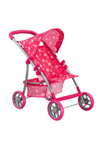 PITUSO Кукольная коляска Прогулка Stars/Pink/Звезды/Розовый (5833,556) (6 шт.в кор.)
