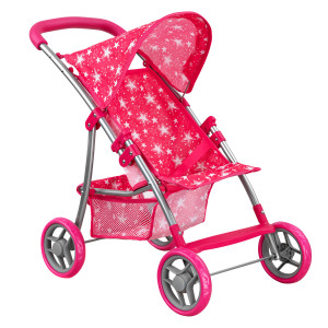 PITUSO Кукольная коляска Прогулка Stars/Pink/Звезды/Розовый (5833,556) (6 шт.в кор.)
