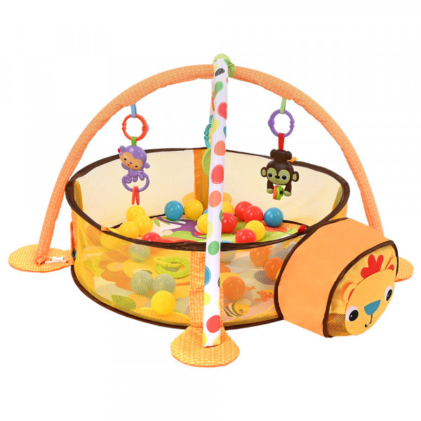 PITUSO Развивающий коврик Львенок,3в1,игрушки,30 шаров,90х75х55 см