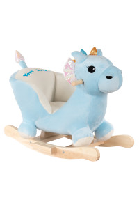PITUSO Качалка (с сиденьем) Дракончик+игрушка, плюш.,муз.,Голубой, 613252см