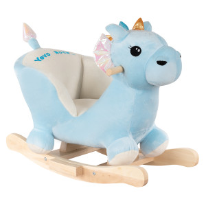 PITUSO Качалка (с сиденьем) Дракончик+игрушка, плюш.,муз.,Голубой, 613252см