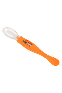 PITUSO Ложка большая силикон+пластик р.L (6м+)  Orange (Оранжевый) (уп/24шт)