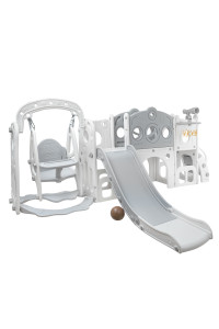 PITUSO Горка-Комплекс Little Prodigy (горка,качели,баскет.кольцо),White/Grey/Серый,24615085h