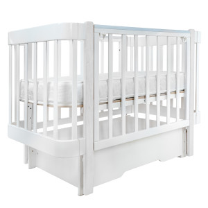 PITUSO Кровать детская + маятник/ящик/автостенка 12060 см Olivia Белый-Белый