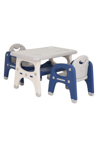 PITUSO Набор Столик+2 стулa Blue/Синий, 79x49x49/41x37x51 см