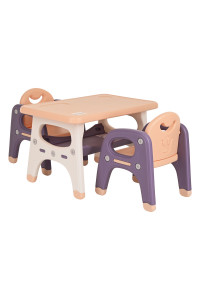 PITUSO Набор Столик+2 стулa Purplе/Фиолетовый, 79x49x49/41x37x51 см