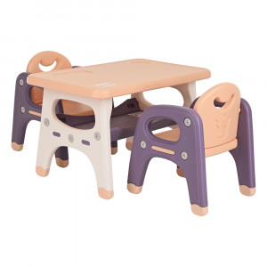 PITUSO Набор Столик+2 стулa Purplе/Фиолетовый, 79x49x49/41x37x51 см
