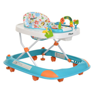PITUSO Ходунки Тигруля (8 силик.колес,игр.муз.панель,2стоппера) Blue/Голубой (уп/1шт)